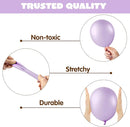 JOYIN 150 Pcs Pastel Purple Balloons, Different Sizes 18 12 10 5 Inch Pastel Purple Latex Balloon Arch Kit with Instruction for Birthday Party Graduation Wedding Holiday Decoration by TinyTreasures Baby Boutique
