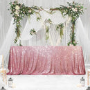 SquarePie Sequin Tablecloth 60 x 120 Inch Fuchsia Pink Sparkly Table Linen for Wedding Party by CozyNest Decor