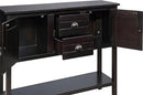 Solid Wood Farmhouse Console Table,Sofa Table with Storage Drawers and Shelves,Entryway Table for Entry Hallway Foyer Sofa Side Table,Fully Assembled(48" Espresso) by CozyNest Decor