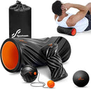 Sportneer 4 in 1 Foam Roller Set: Dual Textures Foam Roller, Foot Roller, Lacrosse Ball, Traction Massage Ball with String, Deep Massage Roller for Whole Body Release, Physical Therapy by CozyNest Decor