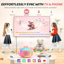 SUDOTACK Mini Karaoke Machine for Kids, Portable Bluetooth Karaoke Speaker with 2 Wilreless Microphones with LED Lights, Christmas Kids Toys Gifts for Girls 4, 5, 6, 7, 8, 9, 10 +Year Old-Pink(KM100) by TinyTreasures Baby Boutique