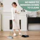 JOYMOOP Black Broom and Dustpan Set with 56” Handle, Upright Angle Design for Pet Hair and Hard Floor Sweeping by CozyNest Decor