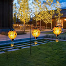 Peacock Hot Air Balloon Solar Lantern with Flickering Flame,Glass Hanging Solar Lanterns Outdoor Waterproof,Hot Air Balloon Decorative Lights for Patio Porch Yard Decor,Peacock Gifts for Women by GreenHaven Gardens