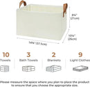GRANNY SAYS Closet Storage Baskets, Collapsible Fabric Storage Bins with Metal Frame, Clothes Organizer Bins, Large Baskets for Shelves, Ivory, 4-Pack by CozyNest Decor
