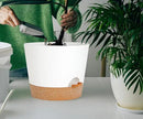 12+12Inch 2Pack Large Flower Pots for Indoor/Outdoor Plants,Self Watering Planters with Reservoir and Drainage Hole White Plastic Planting Pots Modern Home Decor Gift Idea by GreenHaven Gardens