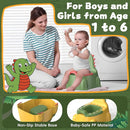 Potty Training Toilet Toddler Potty Chair Kids Boys Girls Dinosaur Animal Comfortable Potties Training Seat for Childrens Ages 1-3 Portable Baby Toilets with Lid Back Easy to Clean Potty Trainer by TinyTreasures Baby Boutique