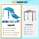 HOMEDEMO Beach Canopy UPF 50+, 6'×6', Easy Set up and Take Down Tent with Sand Pockets, Side Wall Shade Wind Waterproof for Kids, Family & Friends by TinyTreasures Baby Boutique