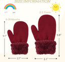 PESAAT Baby Girl Mittens Fleece Toddler Boy Mittens Warm Kids Winter Gloves Unisex Cold Weather Baby Gloves by TinyTreasures Baby Boutique