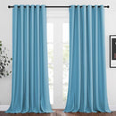 NICETOWN Room Darkening Curtain Panels - Home Fashion Ring Top Thermal Insulated Room Darkening Curtains for Bedroom/Living Room (2 Panels, 80" Wide by 95" Long, Teal Blue) by TinyTreasures Baby Boutique