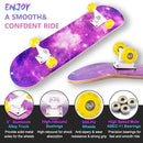 Skateboard,31 x 8 Inch Complete Skateboard, 8-Layer Maple Wood Deck Double Kick Standard Skateboards for Kids, Teens, Adult, Beginner by TinyTreasures Baby Boutique