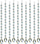 1ft 10pcs Teardrop Crystals Garland, Hanging Chandelier Crystals Prism Beads Chain for Wedding Home Decoration Clear GOLDENHAITAI by GreenHaven Gardens
