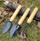 Garden Tools Set-Garden Rake Trowel, Small Succulent Plant Transplant Trowel Set,3 Piece Mini Premium Gardening Hand Kit,1 Narrow Shovel,1 Wide Shovel and 1 Garden Tools Set Gift for Older and Kids by GreenHaven Gardens