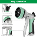 RESTMO Garden Hose Nozzle, Heavy Duty Metal Water Hose Nozzle with 7 Adjustable Spray Patterns, High Pressure Hand Sprayer with Flow Control, Best for Watering Plant & Lawn, Washing Car & Pet, Cyan by GreenHaven Gardens