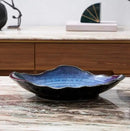 Ceramic Decorative Dish, Large Blue Pottery Decorative Bowl, Porcelain Centerpiece Tray, Key Bowl, Gift Decor Tray for Tabletop Entryway Table Living Room Dining(12'' Dish) by CozyNest Decor