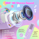 Mini Karaoke Machine for Kids Girls: Unicorn Portable Bluetooth Speakers with 2 Wireless Mic Toys for Girls Age 4-6 7 8 9 Years Old Girl Gifts Birthday Gifts for 5 6 7 8 9 10 11 Years Teens Purple by TinyTreasures Baby Boutique