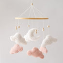EERKEOD Baby Crib Mobile Bunny Nursery Mobile for Boys Girls Teddy Velvet Mobile Nursery Decor for Infant Bedroom Hanging Baby Mobile for Bassinet Newborn Baby Gift（Pink Clouds） by TinyTreasures Baby Boutique