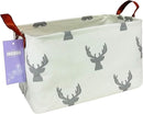 Rectangular Storage Basket Fabric Organizer Bin for Toys,Books,Clothes,Gifts,Pets-Perfect for Home,Office,Nursery,Dorm,Shelf(Rec grey deer) by TinyTreasures Baby Boutique