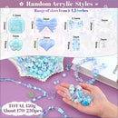 Assorted 170-230PCS Blue Acrylic Beads for Bracelet Making, Flower Bow Butterfly Candy GummyBear Aesthetic Bracelet Charms,Cute Beads for Jewelry Making DIY Necklace Keychain Phone Charm by TinyTreasures Baby Boutique