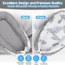 Baby Lounger - Baby Lounger for Newborn 0-24 Months, Breathable, Soft Cotton Baby Nest, Portable Infant Lounger for Home & Travel, Newborn Essentials Gift (Grey Leaf) by TinyTreasures Baby Boutique