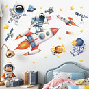 Astronaut Wall Decals - Outer Space Planets Rocket Boys Wall Stickers - Baby Nursery Kids Room Daycare Playroom Wall Decor by TinyTreasures Baby Boutique