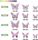 SAOROPEB 3D Butterfly Wall Decor - 48 Pcs, 4 Styles, 3 Sizes, Removable Stickers for Birthday & Party Decorations (Lavender) by CozyNest Decor
