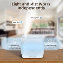 ASAKUKI Essential Oil Diffuser, Multifunctional Ultrasonic Aromatherapy Fragrant Oil Vaporizer Humidifier with Timer, Auto-Off Safety Switch, and 7 LED Light Colors, 700 ml (White) by TinyTreasures Baby Boutique