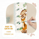Personalized Name Kids Growth Chart Height Measuring Chart, Zoo Kids Growth & Measuring Chart in Inches, Fun & Stylish Height Tracker for Children, Growth Ruler, Hangable&Waterproof by TinyTreasures Baby Boutique
