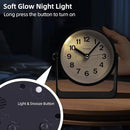 Analog Alarm Clock, Silent Non-Ticking Quartz Movement, Battery-Operated with Snooze & On-Demand Light, Easy to Set Gentle Wake Bedside Desk Clock, Ideal for Home, Travel, Office (Black) by CozyNest Decor