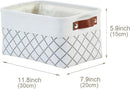 DECOMOMO Small Storage Basket, Closet Storage Bins, Baskets for Organizing Shelves (White Check, Small - 6 Pack) by CozyNest Decor