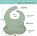 Loulou Lollipop Soft, Waterproof Silicone Feeding Bib by TinyTreasures Baby Boutique