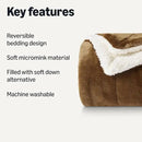 Amazon Basics Reversible Sherpa Throw Blanket, Brown, 50"x60" by CozyNest Decor