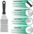 Griddle Accessories Kit of 20, HaSteeL Heavy Duty Metal Spatula Set, Stainless Steel Teppanyaki Tools for Flat Top, Barbecue Grilling Indoor & Outdoor, Melting Dome, Burger Turner, Dishwasher Safe by GreenHaven Gardens