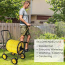 Garden Hose Reel Cart, Heavy Duty Steel Reel with Wheels, Garden Hose Holder for Outside, Backyard, or Lawn, Mobile Garden Cart Holds Up to 250 ft of 5/8’’ by GreenHaven Gardens