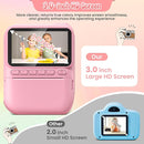 Instant Print Camera for Kids, 3.0" HD 32MP Kids Camera 1080P with 3 Rolls of Printer Paper, Birthday Gifts Toy for 3-12 Year Old Girls Boys with 32GB SD Card-Pink by TinyTreasures Baby Boutique