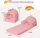 Foldable Kids Sofa, Comfy Rainbow Toddler Couch with Tri Folding Foam Cushions, Comfy Couch for Kid Age 18 Months and Up by TinyTreasures Baby Boutique