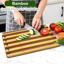 Titanium Cutting Board for Kitchen, Cutting Board Double Sided Food Grade, Pure Titanium and Natural Bamboo, with Deep Juice Grooves, Large Size 15.6”×11” by CozyNest Decor