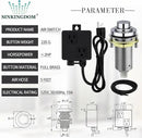 SinkTop Air Switch Kit (Long Full Brass Button) for Disposal, Dual Outlet, (Chrome) by CozyNest Decor