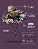 Straw Hat for Men & Women | Lifeguard Hat, Beach Hat & Sun Hat | UPF 50+ Wide Brim for Sun Protection | One Size | Hemlock by GreenHaven Gardens