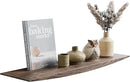 24’’ Black Walnut Floating Shelves - 6 Inch Deep Solid Wood Floating Shelf for Wall, Rustic Zen TV Shelf Wall Mounted, Live Edge Shelf with Invisible Brackets for Living Room, Bedroom, Kitchen. by CozyNest Decor
