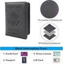 Melsbrinna Rfid Passport Holder for Travel women/Men, Cute Passport Wallet Rfid Blocking Card Slots, Rfid Passport Cover/CaseTravel Wallet, Passport Book Holder (1, Black3) by TinyTreasures Baby Boutique