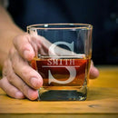 Personalized Whiskey Decanter Set with 4 Glasses and Custom Wood Box - 9 Design Options - Bourbon Glass Set by CozyNest Decor