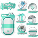 MoreFeel Collapsible Baby Bathtub for Newborn with Thermometer & 1 Hooded Towel & 1 Soft Floating Cushion,Portable Travel Bathtub with Drain Hole, Durable Foldable Baby Tubs for Infants to Toddler by TinyTreasures Baby Boutique