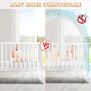 Crib Tent to Keep Baby from Climbing Out - Crib Net to Keep Baby in - Pop Up Breathable Cribs Cover - Canopy with Upgrade Strong Mesh and Durable Zipper (White, Lager) by TinyTreasures Baby Boutique