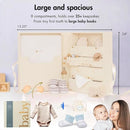 Estienne Large Light Yellow Modern Baby Keepsake Box - Memory Box for Baby Girl & Boy, Gift-Ready Keepsake Storage Box with Lids by TinyTreasures Baby Boutique