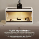 New Age Pet ECOFLEX 24-Inch Mojave Reptile Lounge in Maple - Durable Wood Plastic Composite Habitat with Ventilated Side Panels, Removable Sliding Glass Doors, and Mesh Screen Top by CozyNest Decor