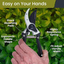 Garden Elite’s Alpha Six Bypass Pruning Shears with PVC Handles - Premium Garden Tools for Effortless Cutting Experience – Includes High-Performance Garden Clippers for Precise Trimming & Extra Blade by GreenHaven Gardens