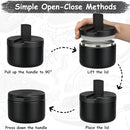 12oz Insulated Vacuum Food Jar with Buckle Lid Wide Mouth Soup Thermo for Hot Food Kids Leakproof Stainless Steel Lunch Container- Black- 1Pack by TinyTreasures Baby Boutique