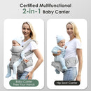 FRUITEAM Baby Carrier Newborn to Toddler- Safety - Certified 6 in 1 Hip Seat Carrier with Head & Lumbar Support, Adjustable & Removable Baby Holder for All Seasons, Great for Travel and Outdoor by TinyTreasures Baby Boutique