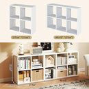 6 Cube Storage Organizer, Black Bookshelf with Storage, 2 Tier Storage Cubes,Freestanding Storage Organizer with Shelves for Living Room, Study by CozyNest Decor