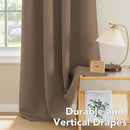 H.VERSAILTEX Ultra Soft Microfiber Thermal Insulated Antique Copper Grommet Blackout Curtains/Window Treatment Draperies 52 by 72 - Inch for Living Room/Bedroom, Set of 2 - Macchiato by CozyNest Decor